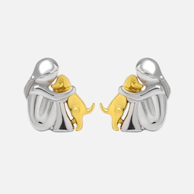 Hug Earrings in Three Metal Finishes
