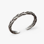 Gedraaide geweven armband in zilverkleur