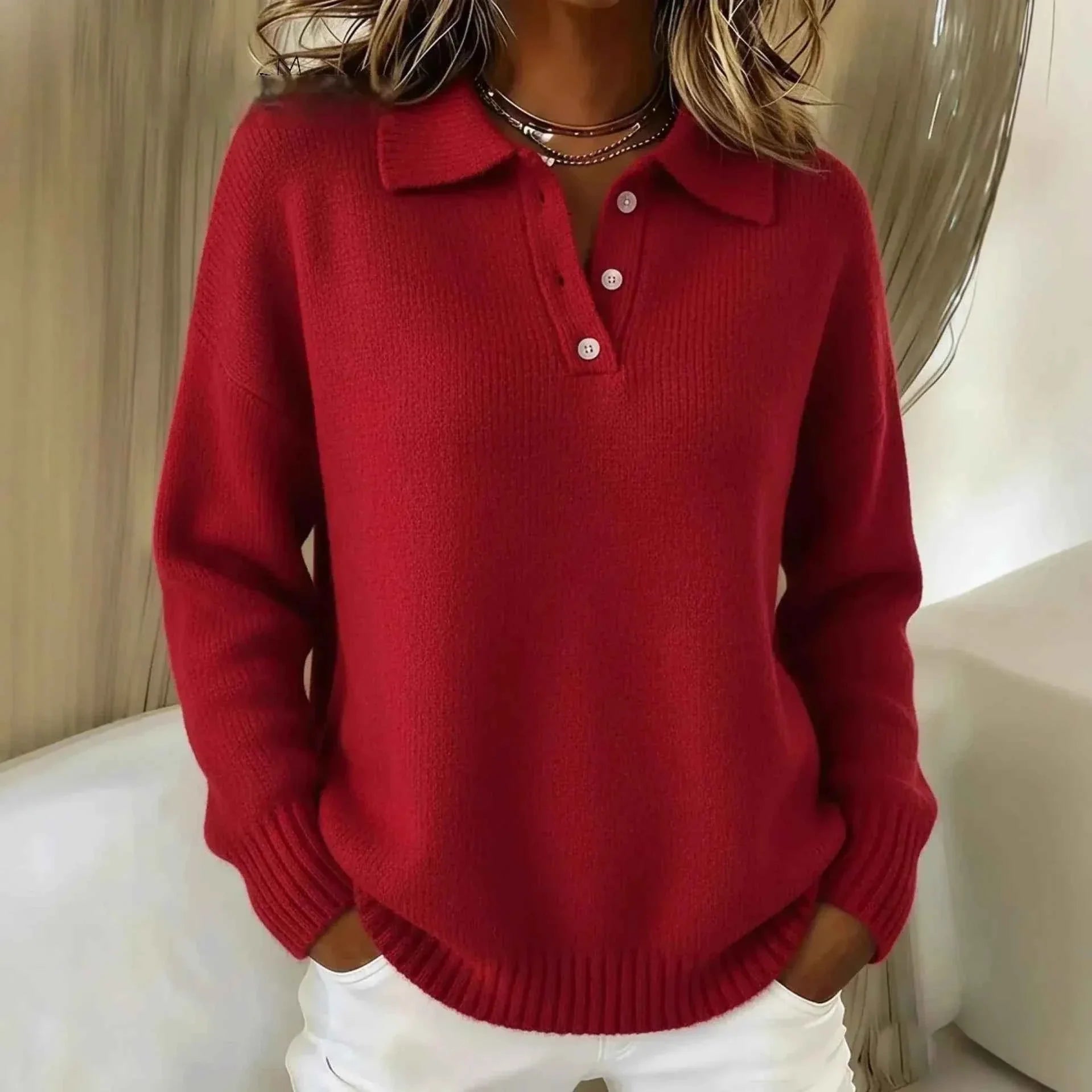 Soft Knit Jumper with a Relaxed Fit and Easy Layering Shape