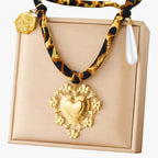 Leopard Charm Necklace with Gold-Tone Detailing