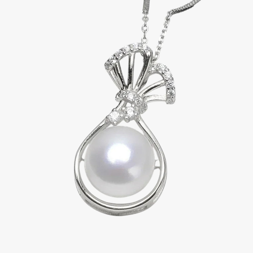 Choker met tashanger en imitatieparel