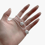 Sterling Silver Choker with Single Pearl Pendant