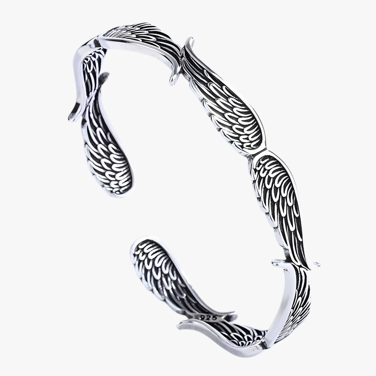 Sterling Silver Bracelet with Gold-Tone Feather Charm
