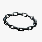 Zware stalen armband met brede schakels