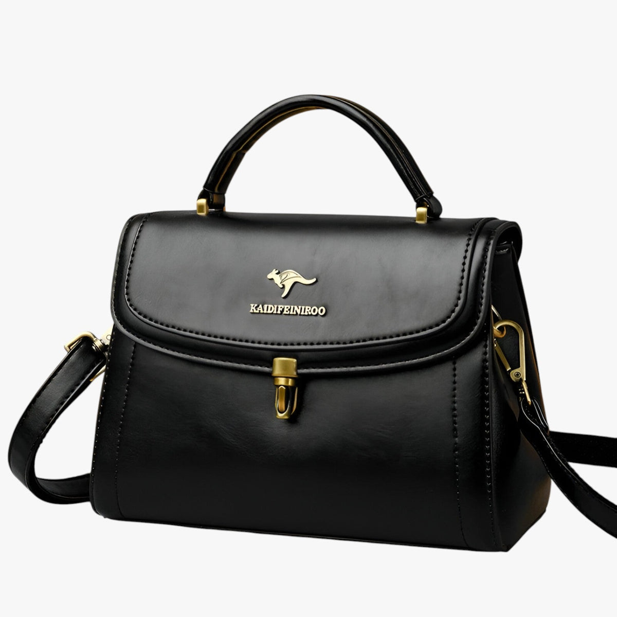 Smooth Leather Convertible Shoulder and Crossbody Bag