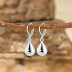 Silver-Tone Teardrop Drop Earrings