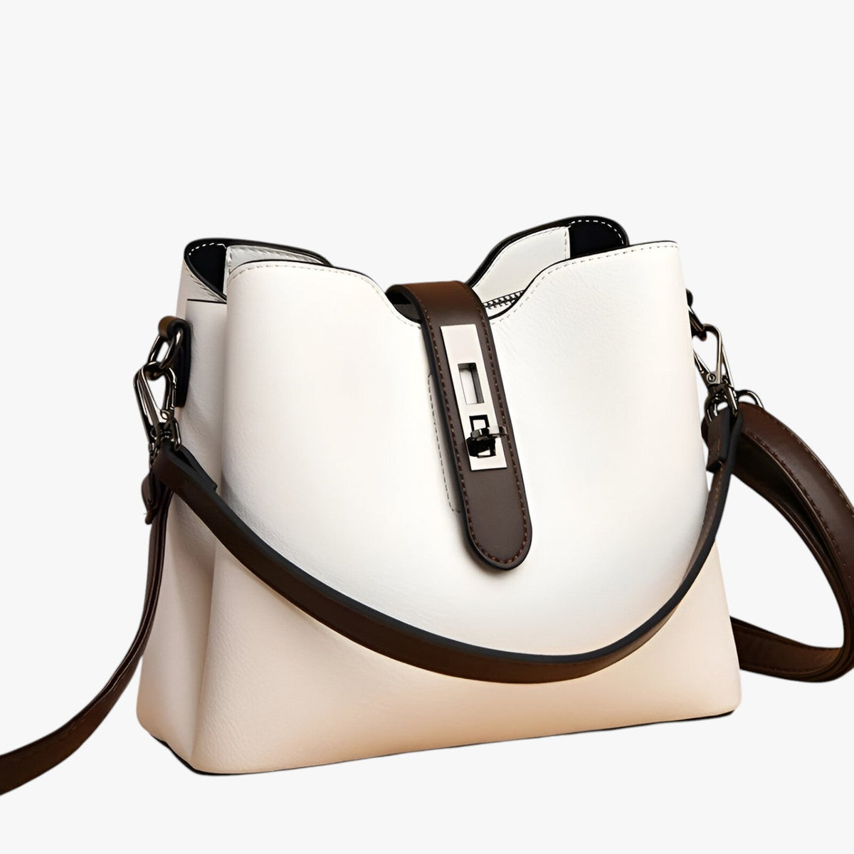 Soft PU Leather Clean-Lined Everyday Shoulder Bag