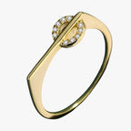 Two-Tone Ring with Silver and Gold Finish