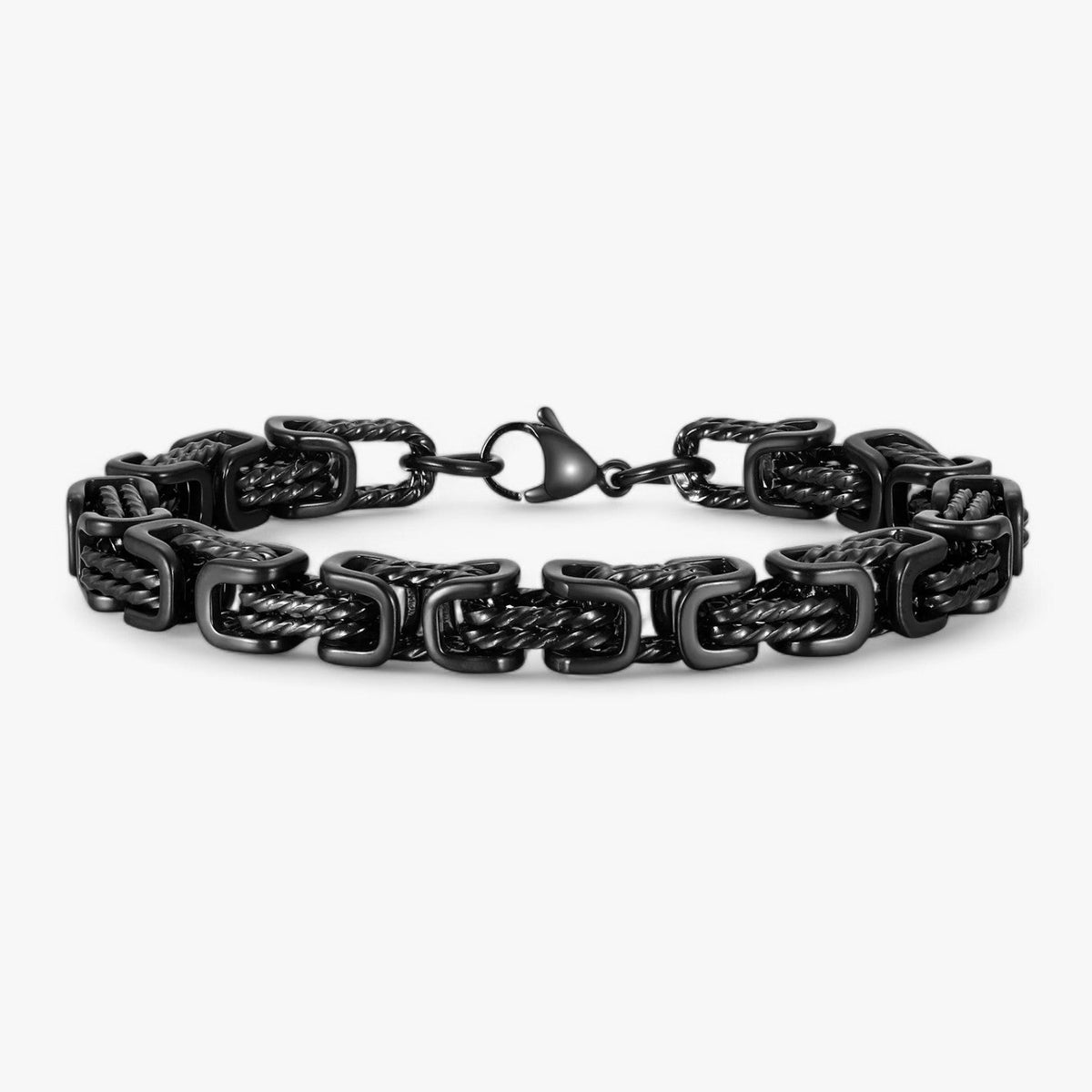 Byzantijnse schakelarmband van roestvrij staal, 19 cm