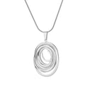 Hollow Geometric Oval Necklace