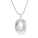 Hollow Geometric Oval Necklace