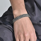 Stainless Steel Bracelet with Hidden Clasp, 19cm