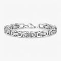 Byzantijnse schakelarmband van roestvrij staal, 19 cm