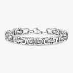 Byzantijnse schakelarmband van roestvrij staal, 19 cm