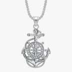 Anchor Pendant Necklace with Gold-Plated Finish