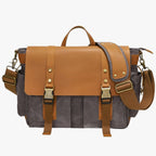 Men's Vintage-Style Messenger Bag with Tablet Compartment