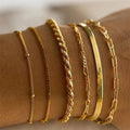Boho Retro Cuban Chain Bracelet Set