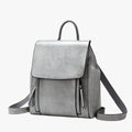 Slim Durable Leather Backpack for School and Work