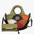 Large Leather Shoulder Bag with Multiple Storage Pockets