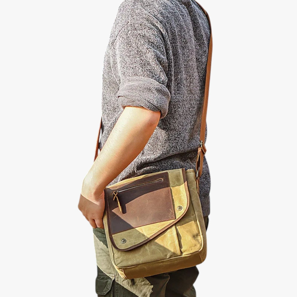 Vintage Waxed Canvas Anti-Theft Travel Shoulder Bag