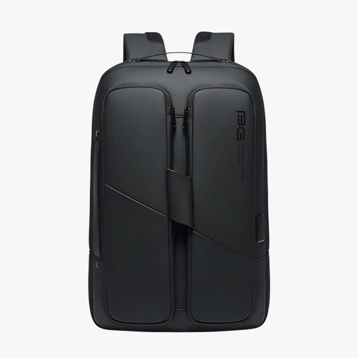 Anti-Theft Waterproof Black Laptop Backpack with USB Port
