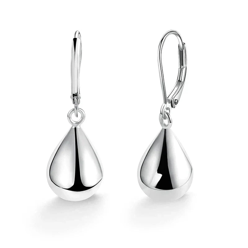 Silver-Tone Teardrop Drop Earrings