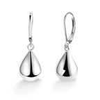 Silver-Tone Teardrop Drop Earrings