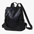 Soft Leather Vintage-Look School and Travel Backpack