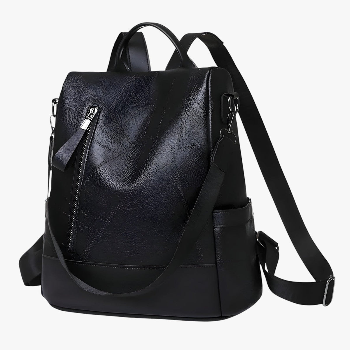 Soft Leather Vintage-Look School and Travel Backpack