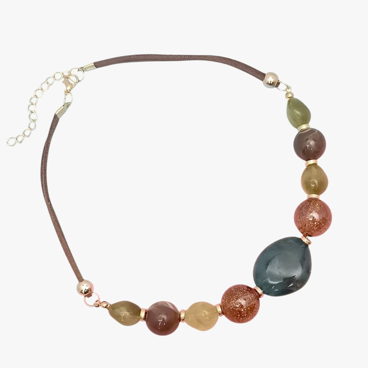 Vintage Pearl Necklace with Acrylic Pendant