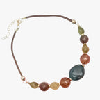 Vintage Pearl Necklace with Acrylic Pendant