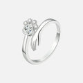 Adjustable 925 Sterling Silver Hand and Paw Print Ring