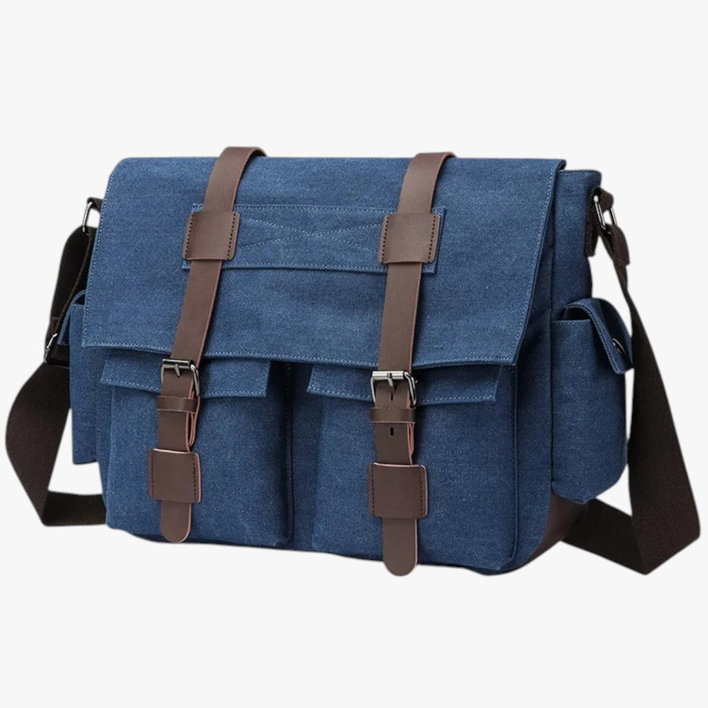 Men's Vintage Canvas-Look Nylon Crossbody Bag