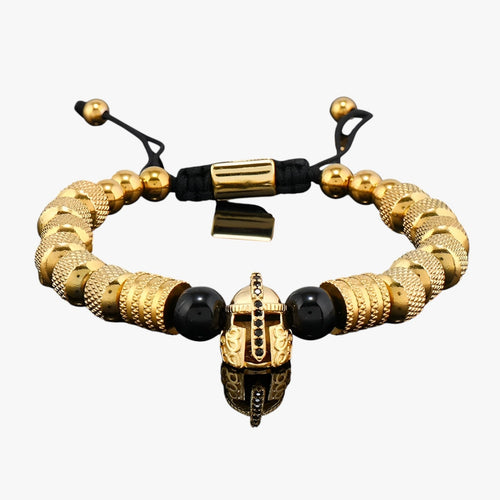 Kralenarmband met Spartaanse helm als bedel