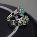 Vintage Turquoise Cross Band Ring