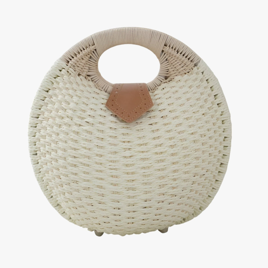 Handgemaakte ademende gevlochten strohandtas voor de zomer