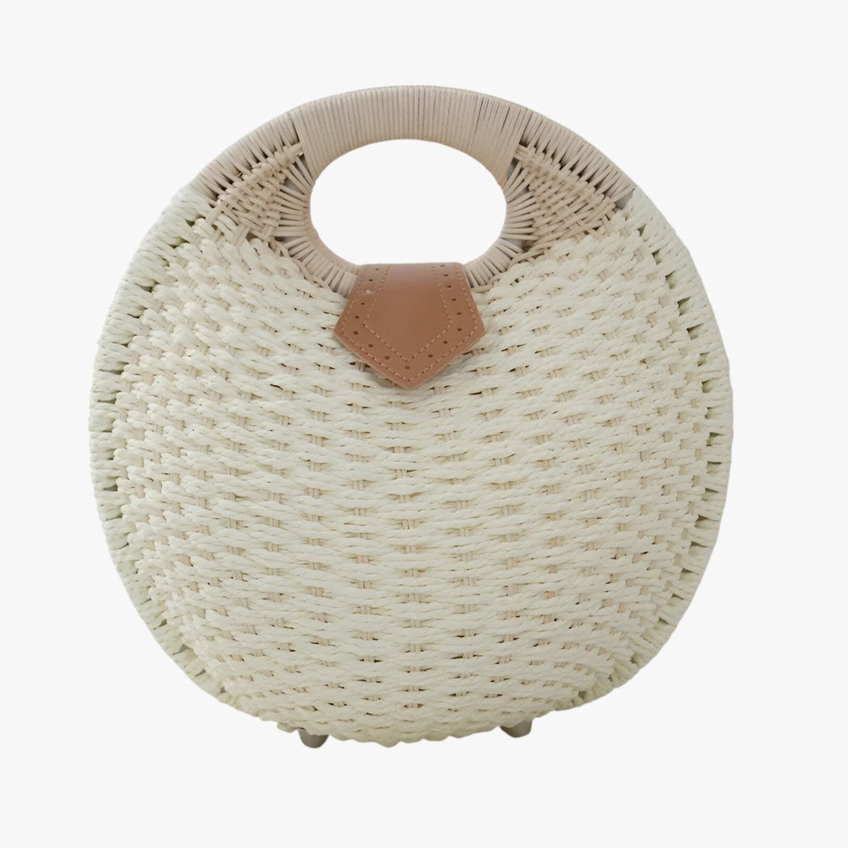 Handgemaakte ademende gevlochten strohandtas voor de zomer