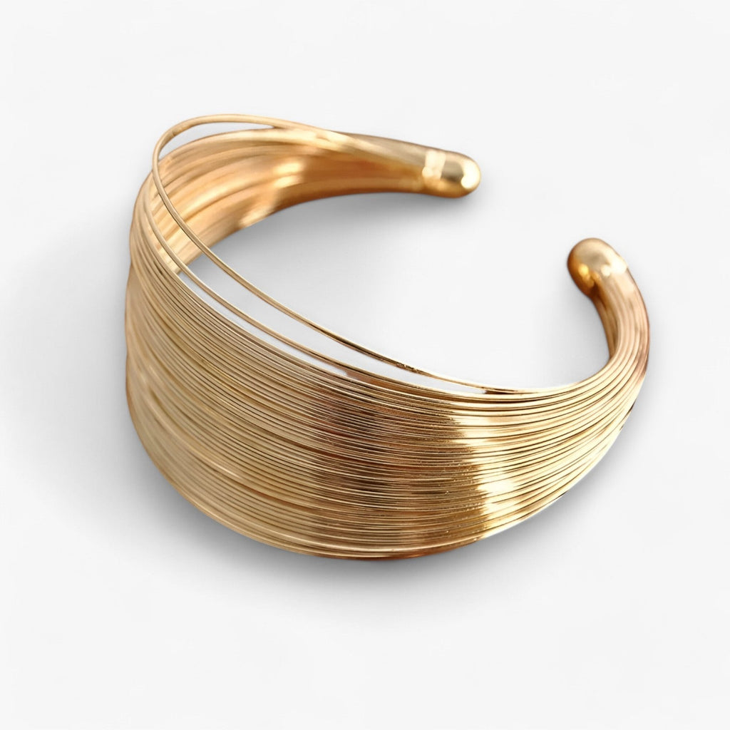 Gelaagde bangle in vintage goudkleur