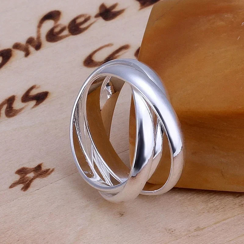 Minimalist Silver-Tone Stacking Ring Set
