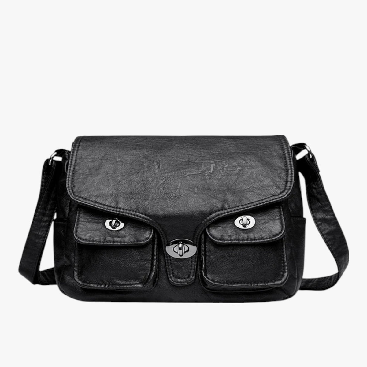 Retro-Style Soft PU Leather Lightweight Handbag