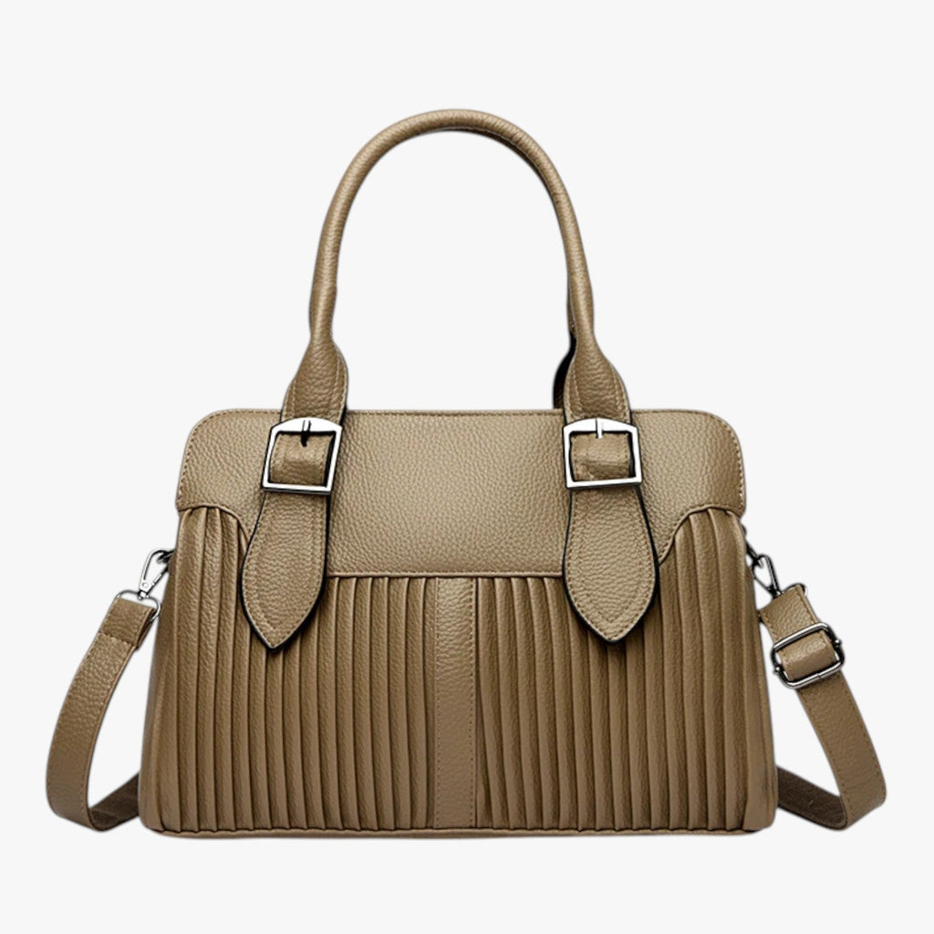 Soft PU Leather Three-Compartment Backpack