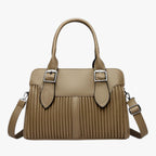Soft PU Leather Three-Compartment Backpack
