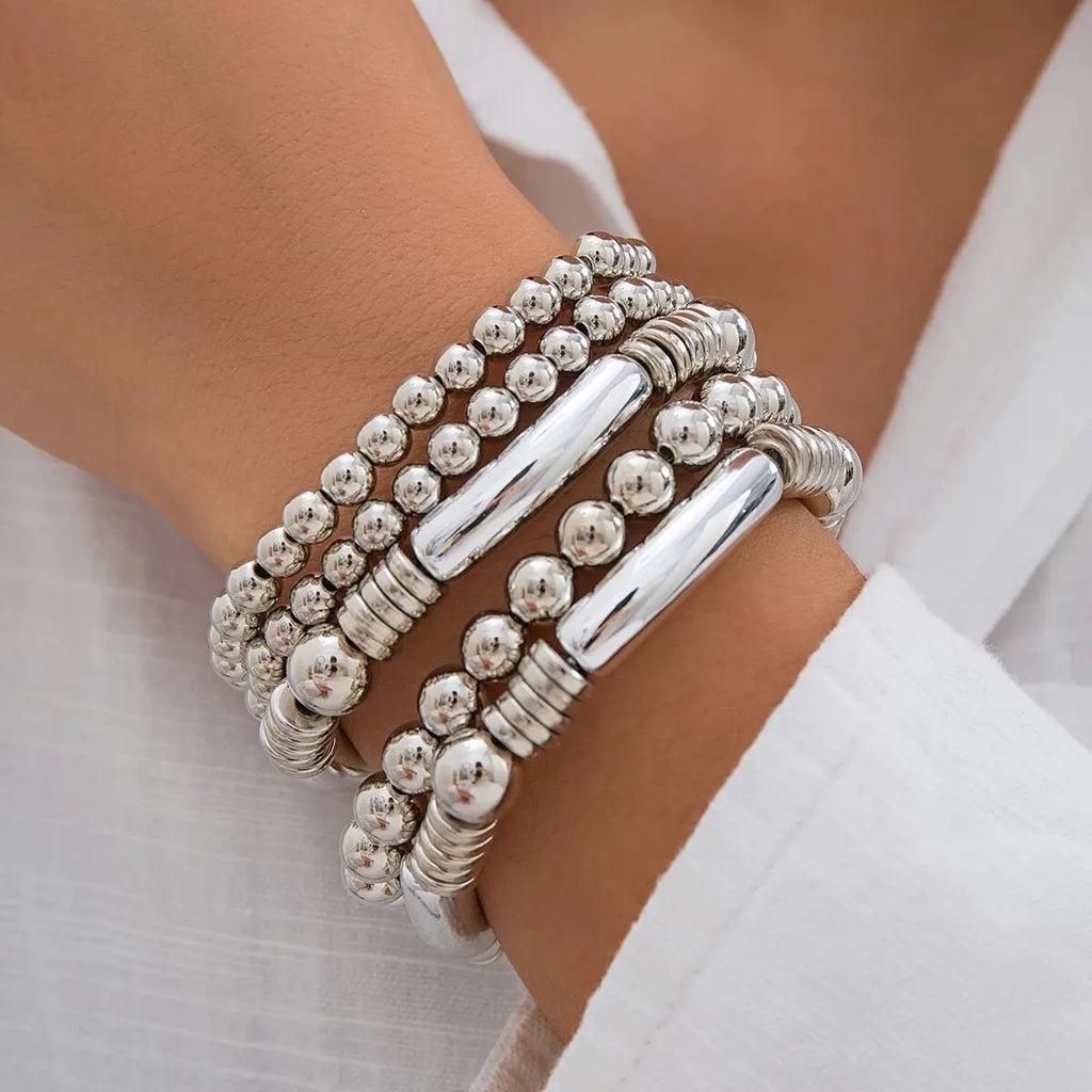 Five-Piece Beaded Bracelet Stack Set