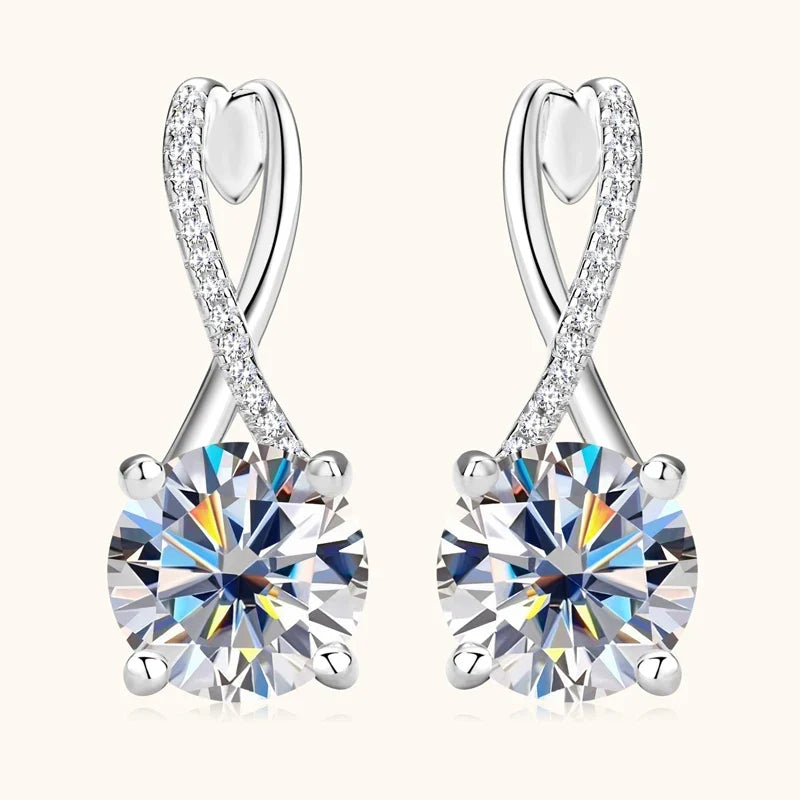 Crystal Drop Huggie Earrings