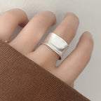 Adjustable Vintage-Style Wide Flat Ring