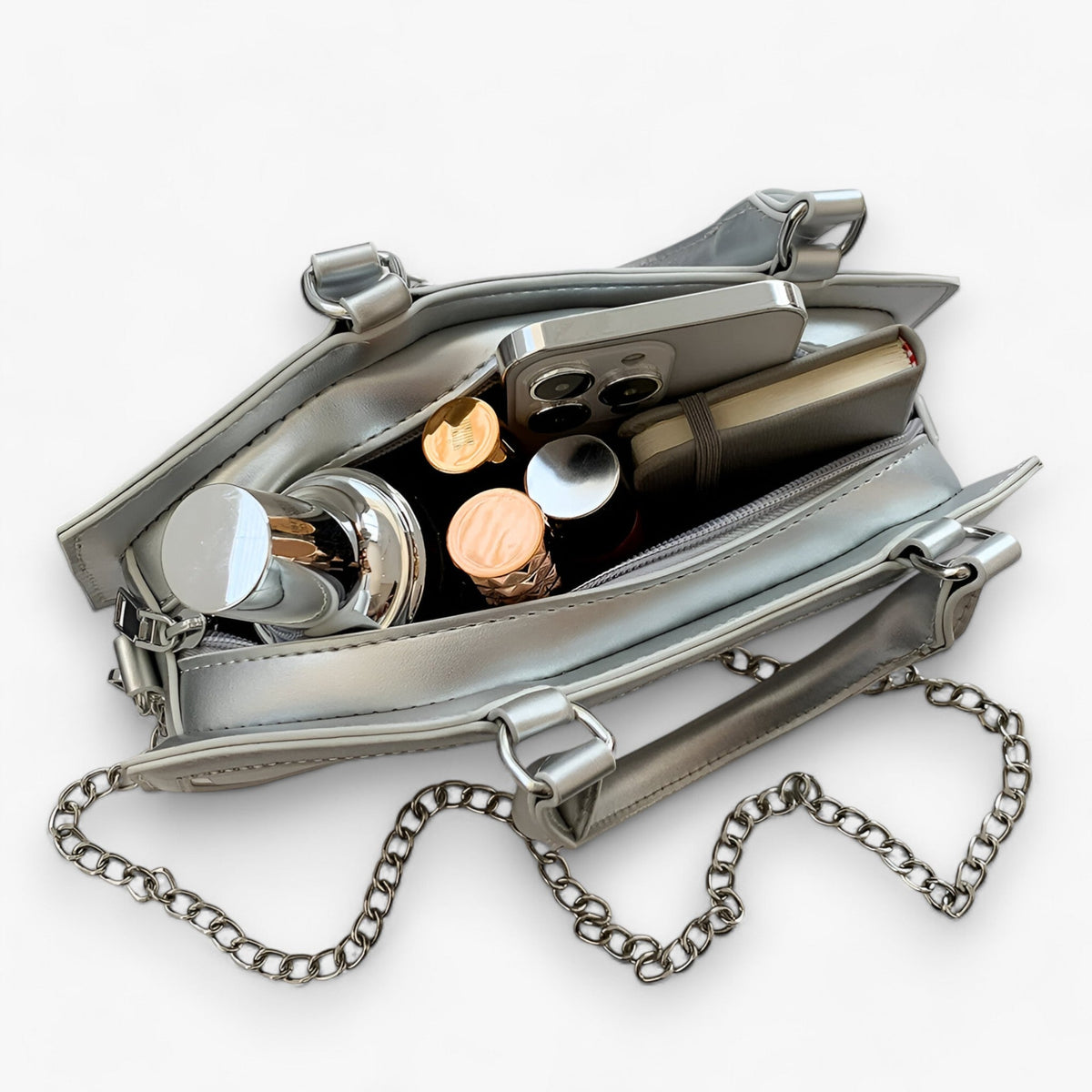 Gothic Coffin-Shaped Chain Handbag for Halloween