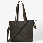 Ruime lichte shopper van echt leer voor dames