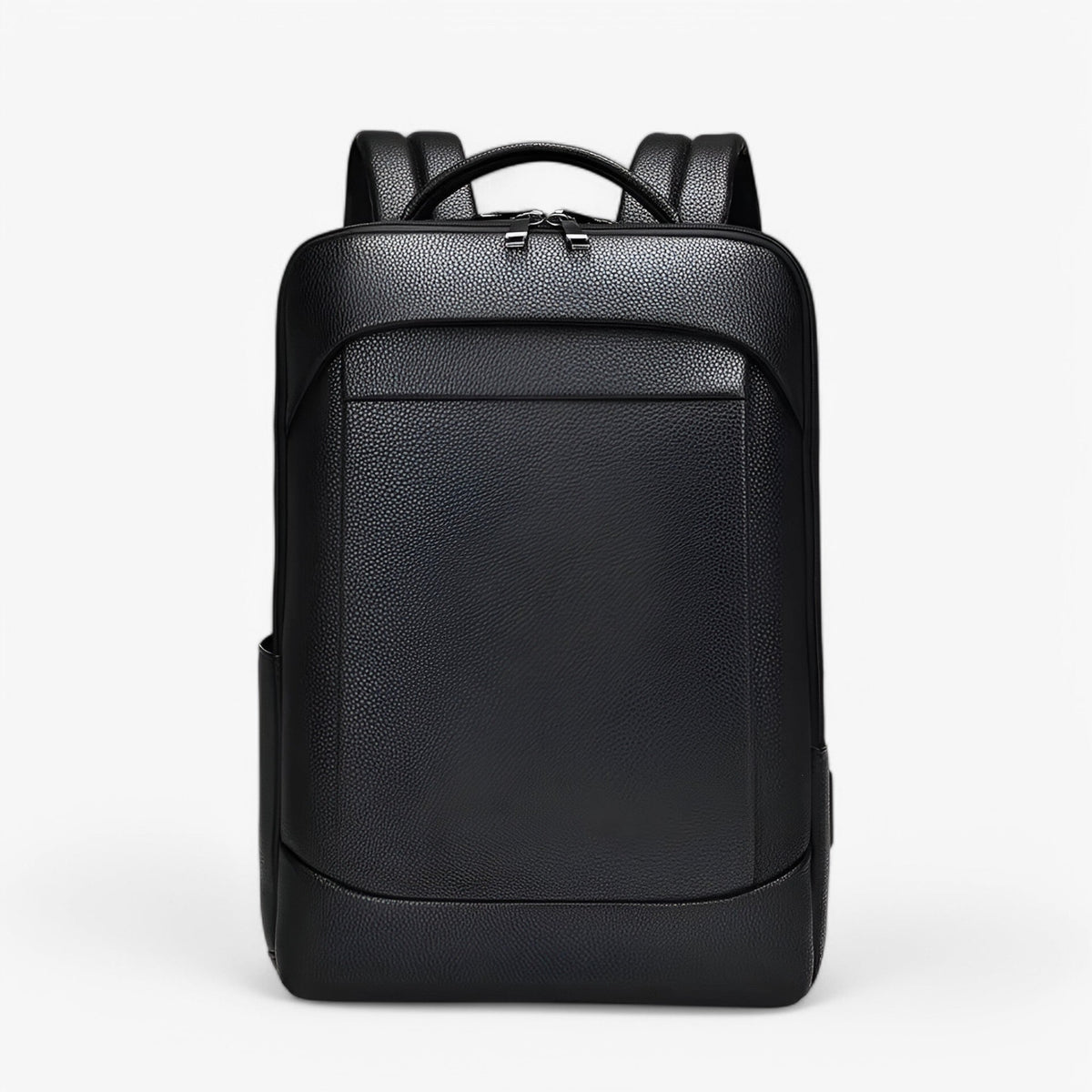 Genuine Leather Commuter Backpack with USB Charging Port