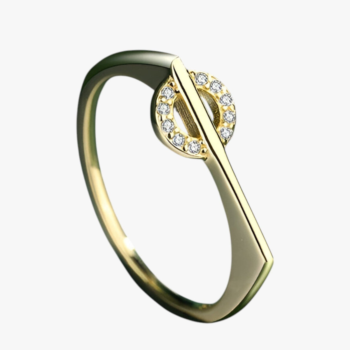 Two-Tone Ring with Silver and Gold Finish