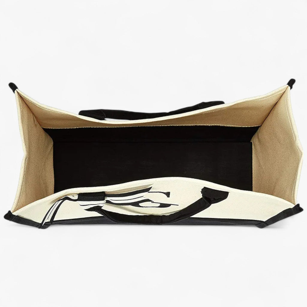 Reusable Canvas Cotton Initial Letter Tote Bag